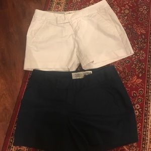 2 pair Converse white and blue shorts size 6 EUC