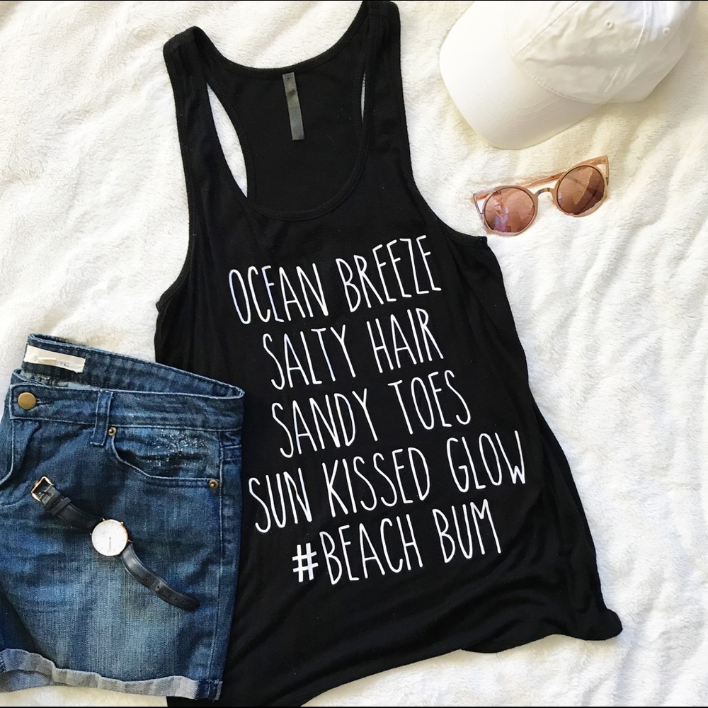 SALE • Black summer graphic tank