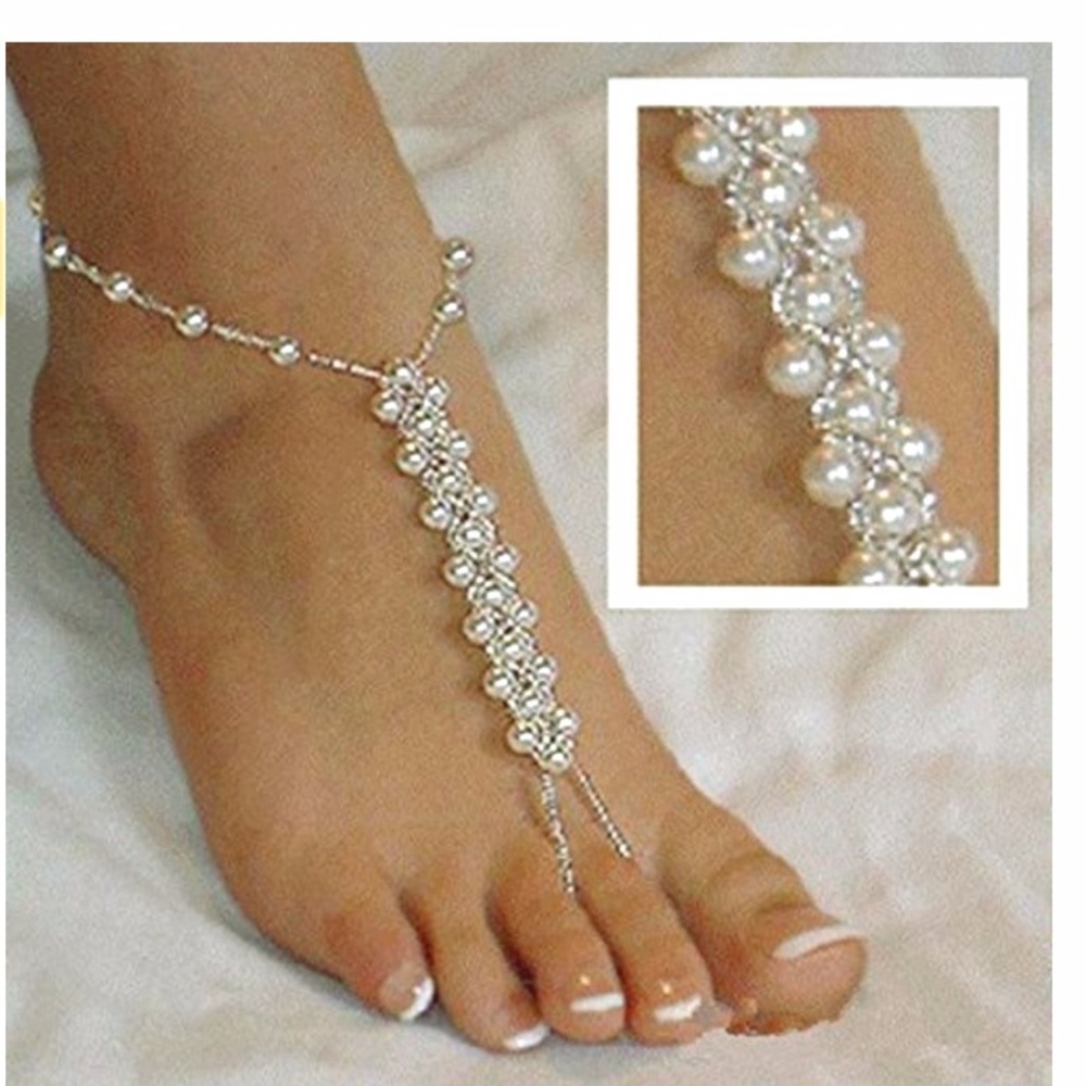 Pair of Sparkling Footless Sandals