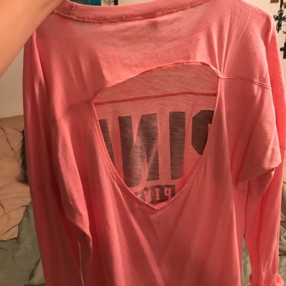 VS PINK Long Sleeve w/Key hole back - Picture 2 of 3