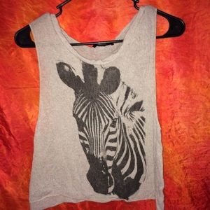 Forever 21 zebra crop top