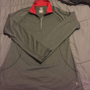 DANSKIN semi-fitted half zip up