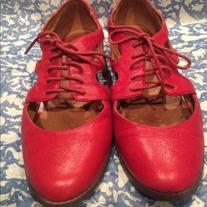 Aldo Red "Dorothy" Open Shoe