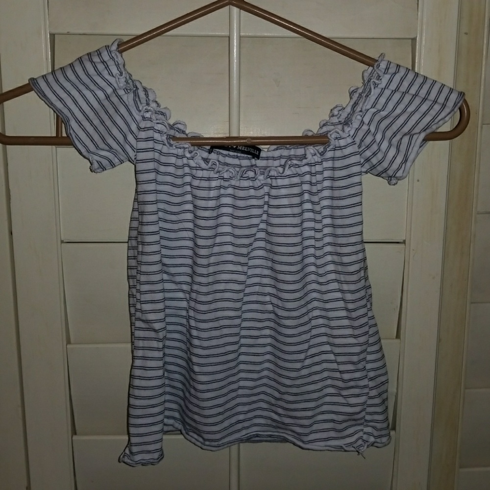 Brandy Melville Ruffled Off the Shoulder Top