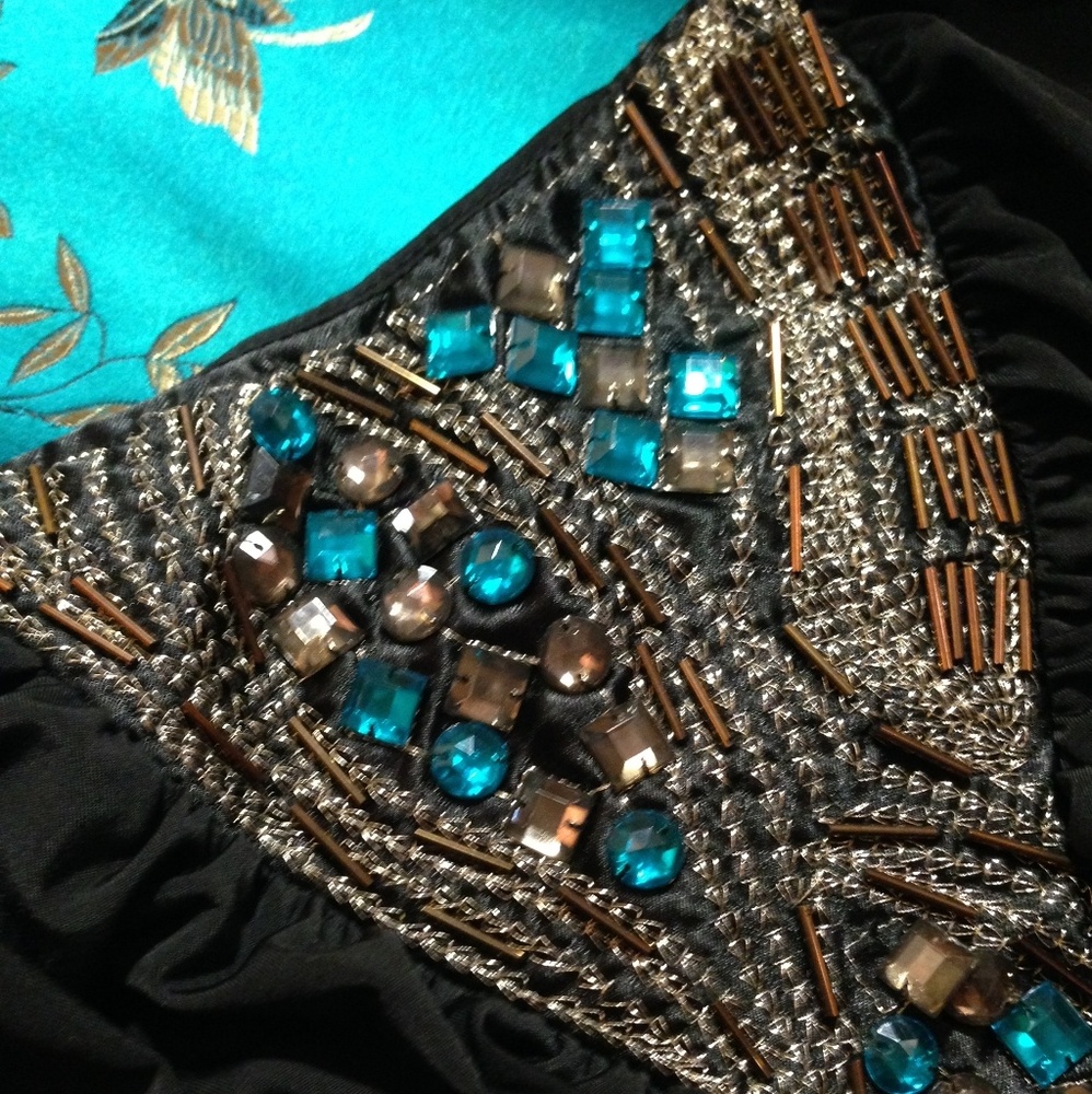 Gorgeous Jeweled Strapless Top - Medium - Picture 2 of 3