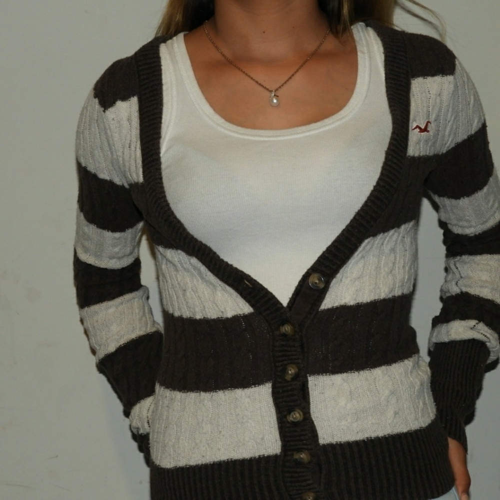 Hollister Striped Cardigan