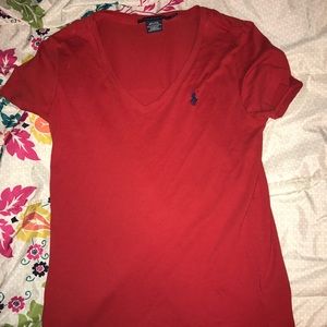 Polo v-neck top
