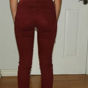 Burgundy Hollister Jeans