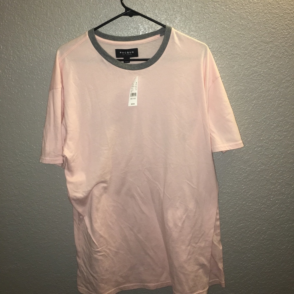 Pacsun Pink tee with gray on the neck area