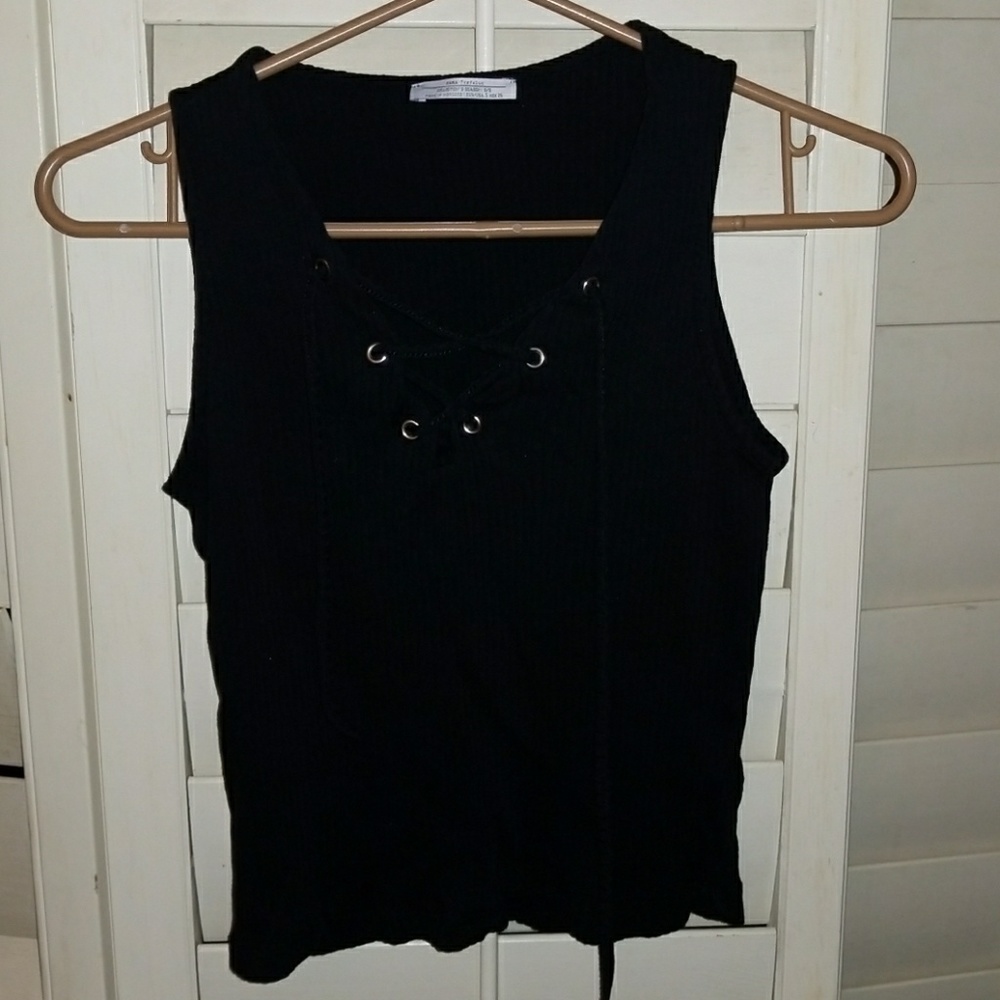 Zara Black Criss-Cross Tank