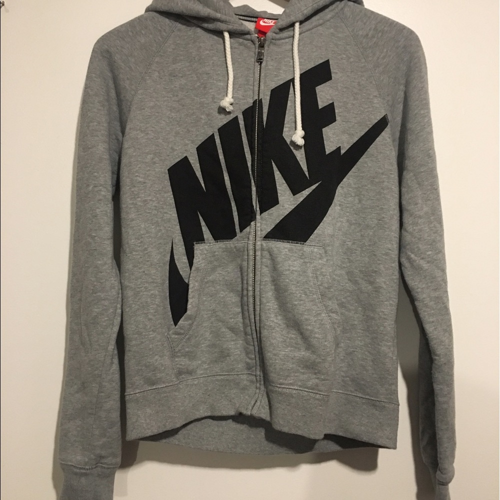 nwot nike zip up logo hoodie