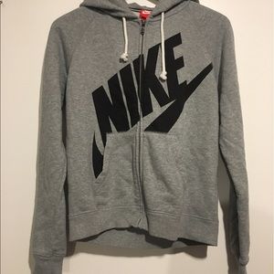 nwot nike zip up logo hoodie