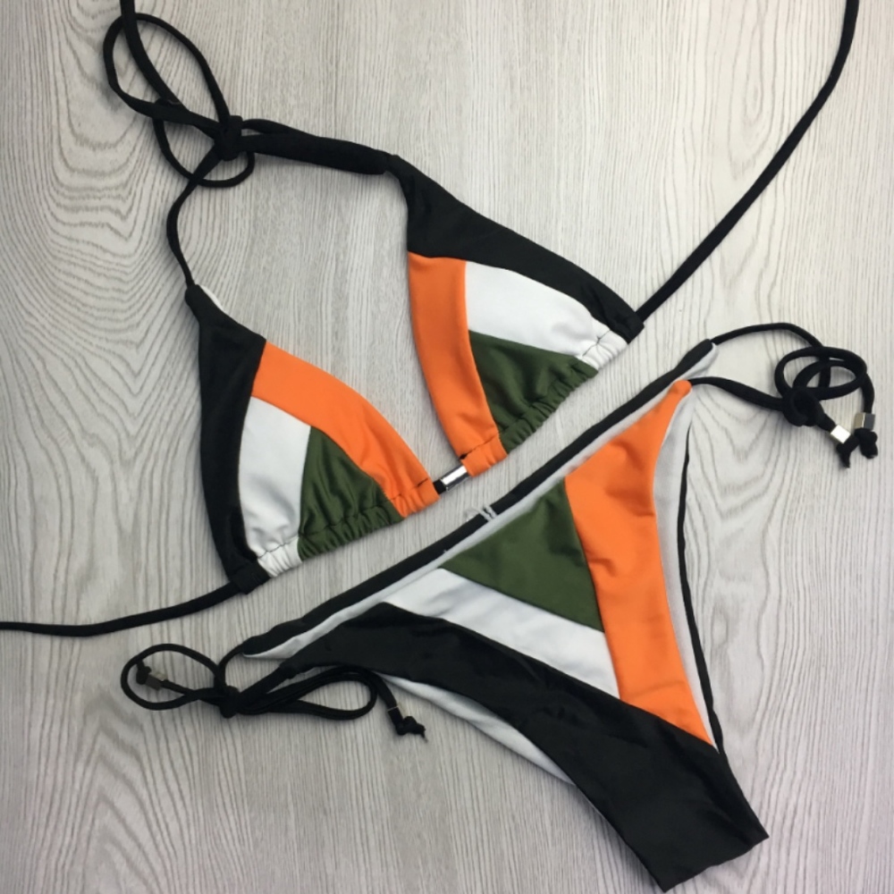 JUST IN Multicolored Triangle Bikini Swimwear