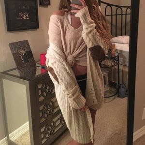 UO olive and oak cardigan