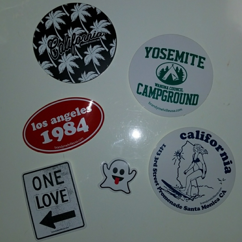 6 BRANDY MELVILLE STICKERS