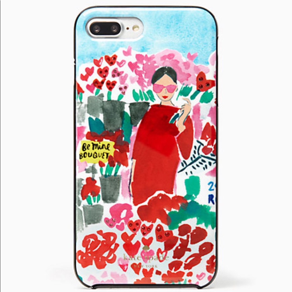 ♥️KATE SPADE JEWELED FLORAL IPHONE 7+ CASE♥️