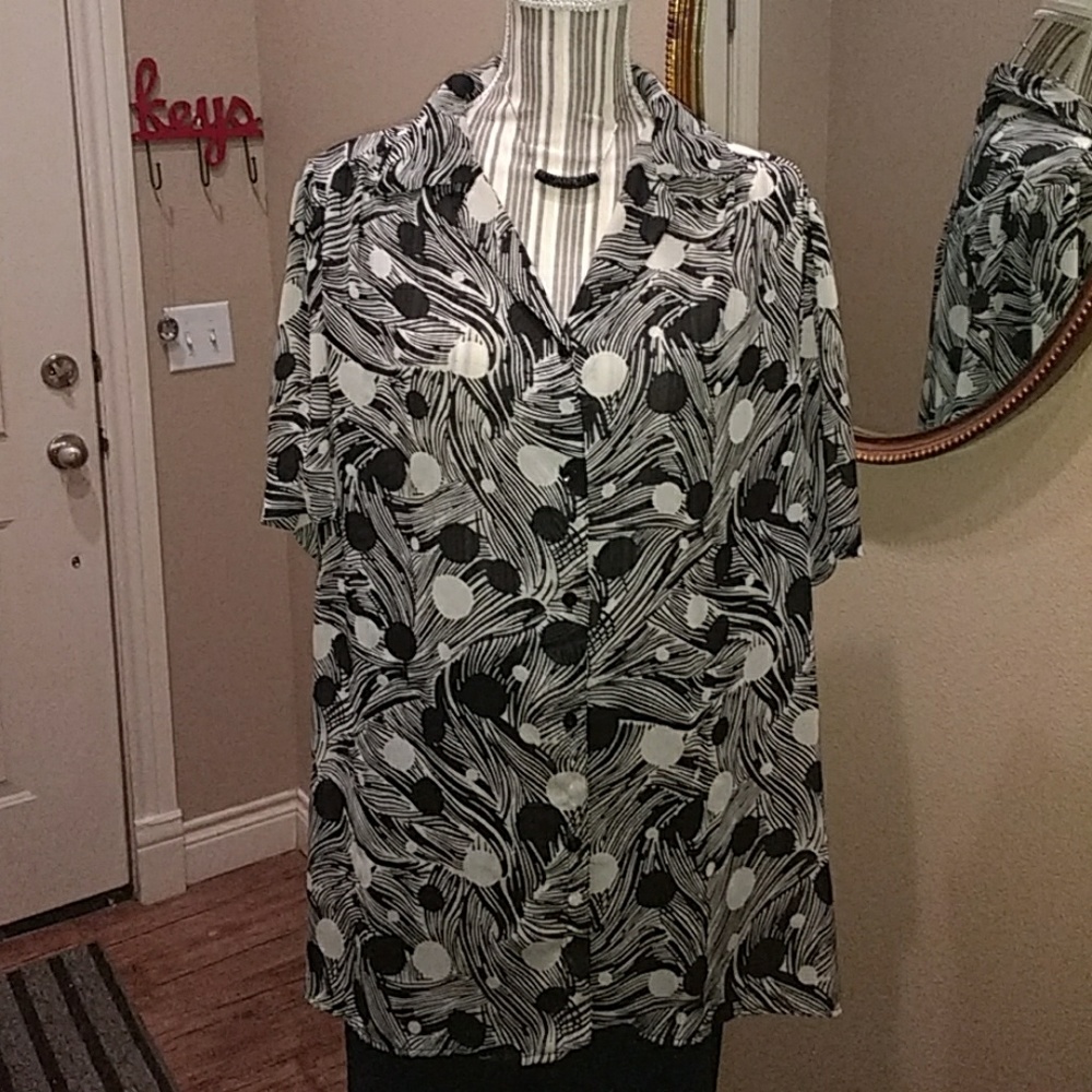 Blouse SZ 16/Matching Blk. Cover, SZ. L
