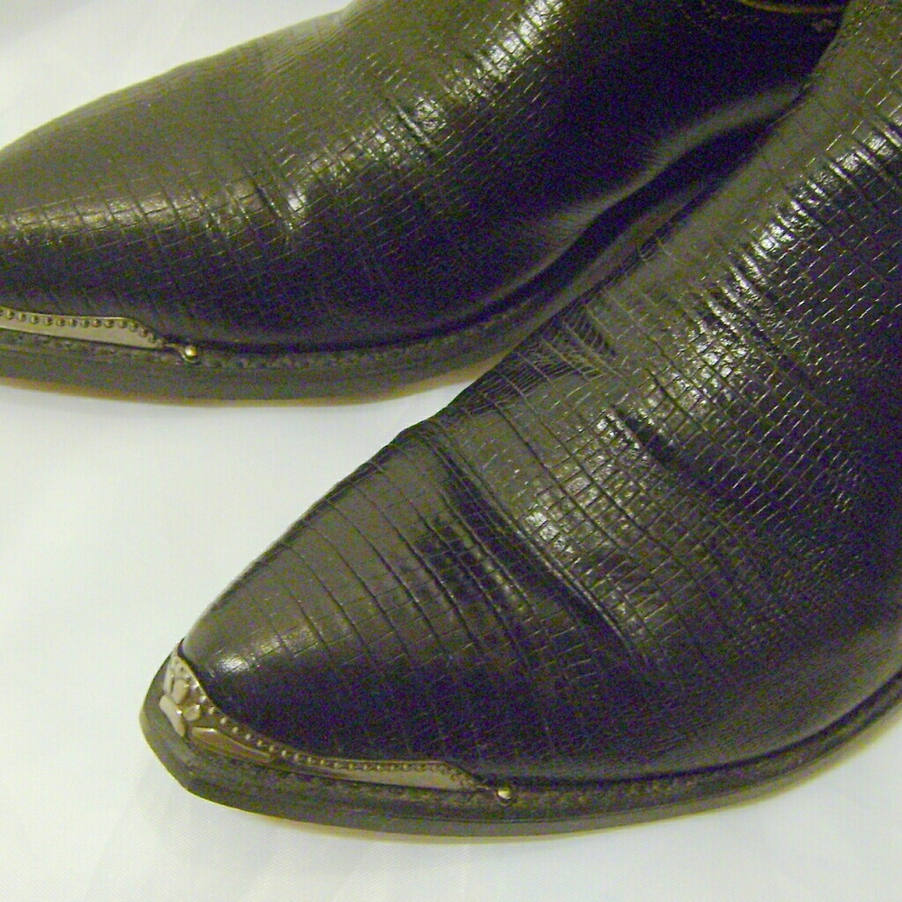 Men's Leather & Teju Lizard Cowboy Boots