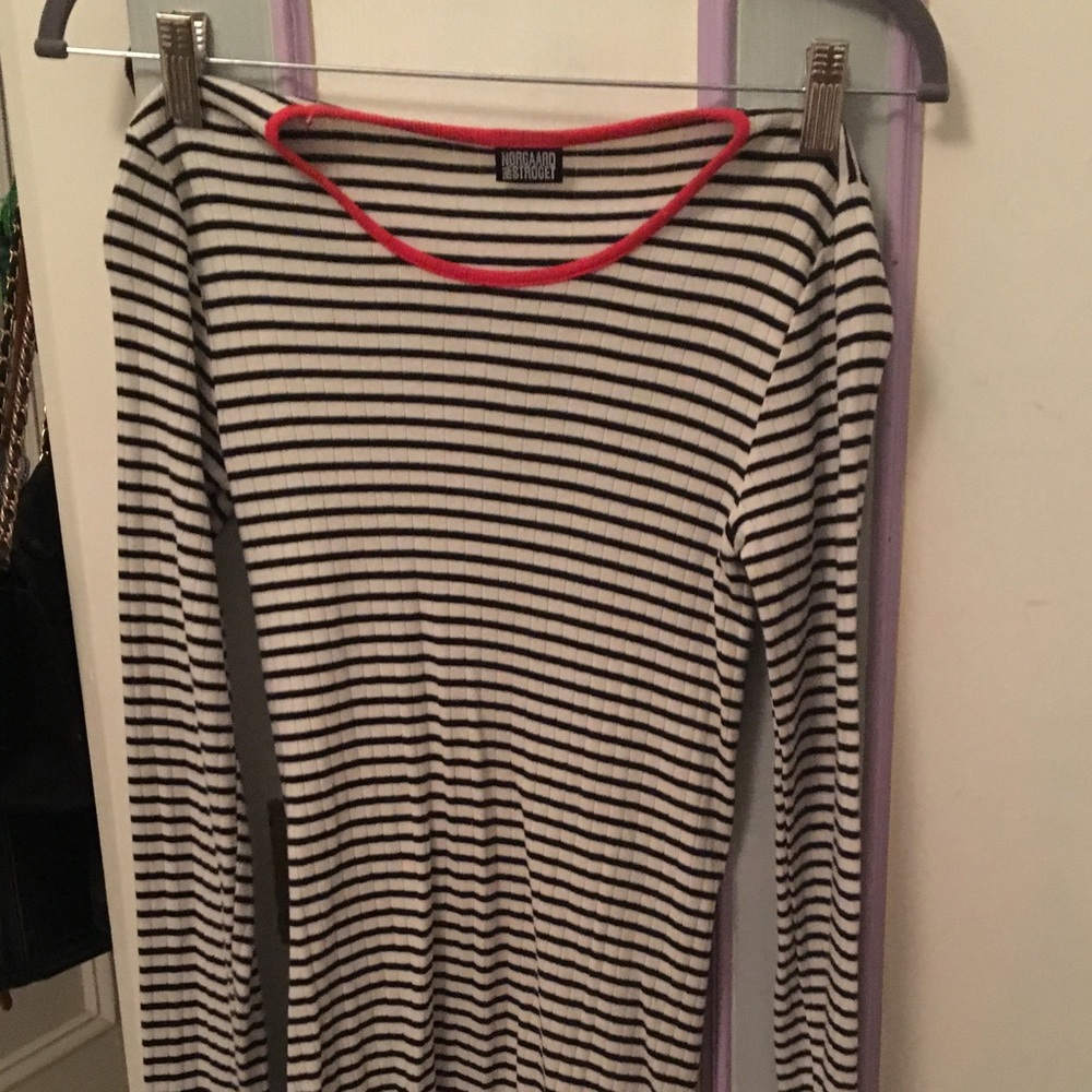 Black white and red tank dress
