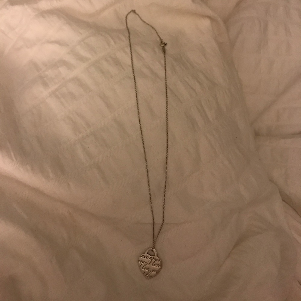 Tiffany & Co. I Love You heart tag necklace