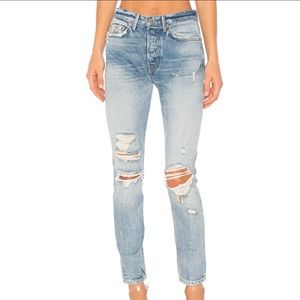 GRLFRND KAROLINA HIGH RISE RINGO DISTRESSED Denim