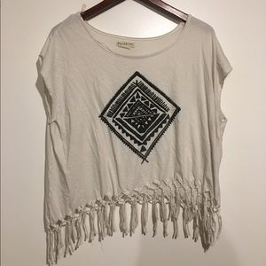 billabong graphic fringe tee