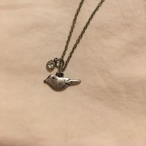 Silver bird necklace