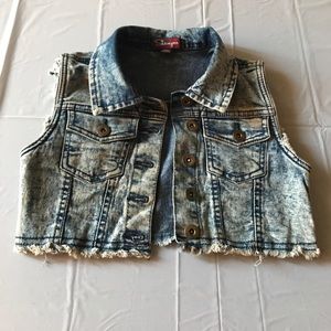 Crop Jean Vest