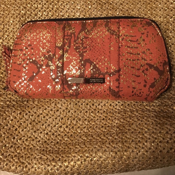 Kenneth Cole wallet! Gold on salmon black accents - Picture 2 of 7