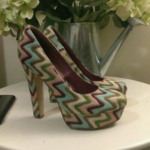 Multi colored heels