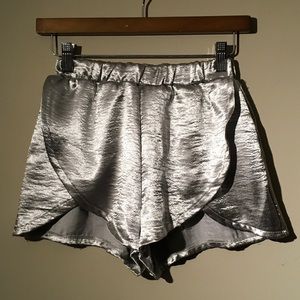 Fun, Funky Metallic Shorts with Scrunchy Waist
