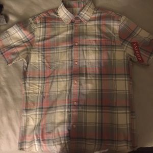 Orange and grey Button down