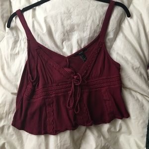 Maroon crop top