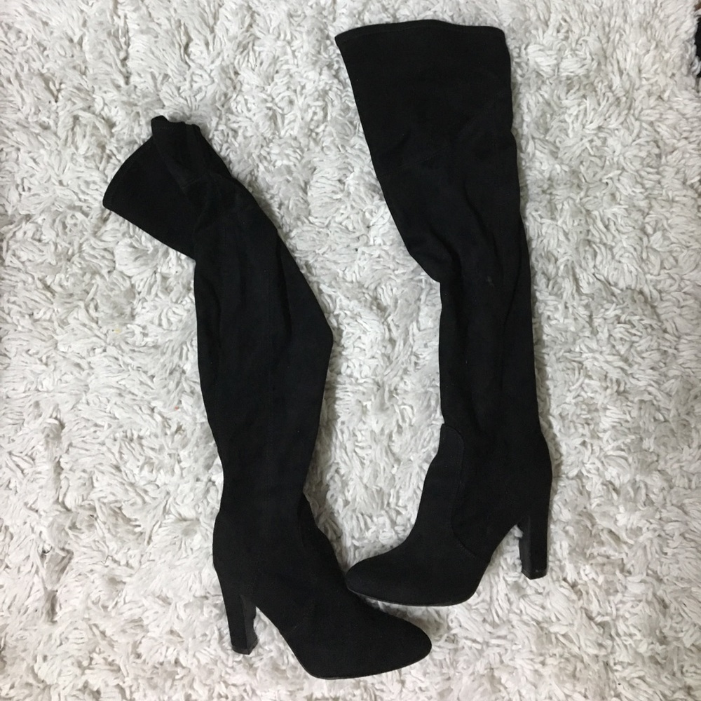 Classic black OTK boots!!