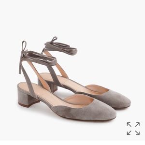 J Crew ankle wrap sling back heels.