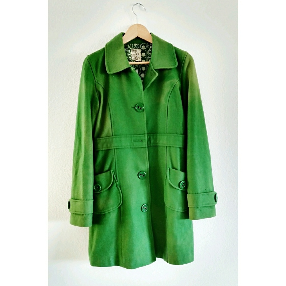 Kelly Green Wool Peacoat
