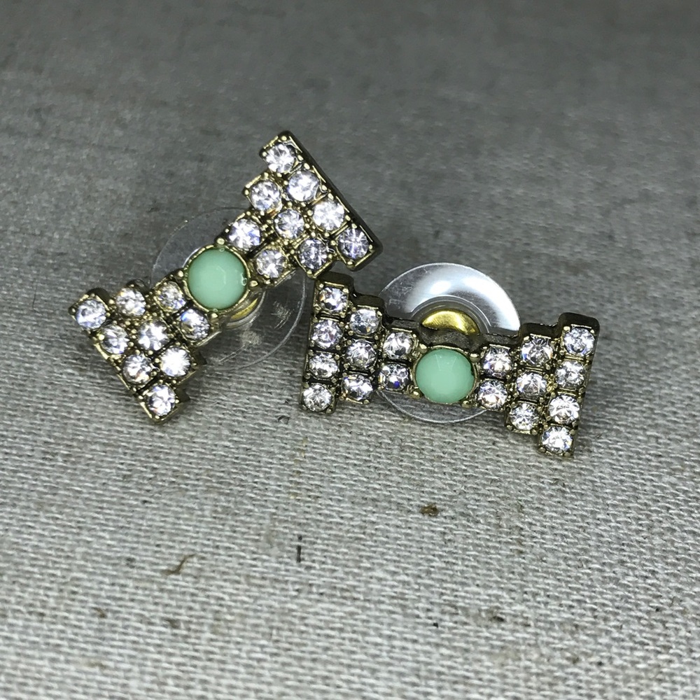 Mint Bow Earrings