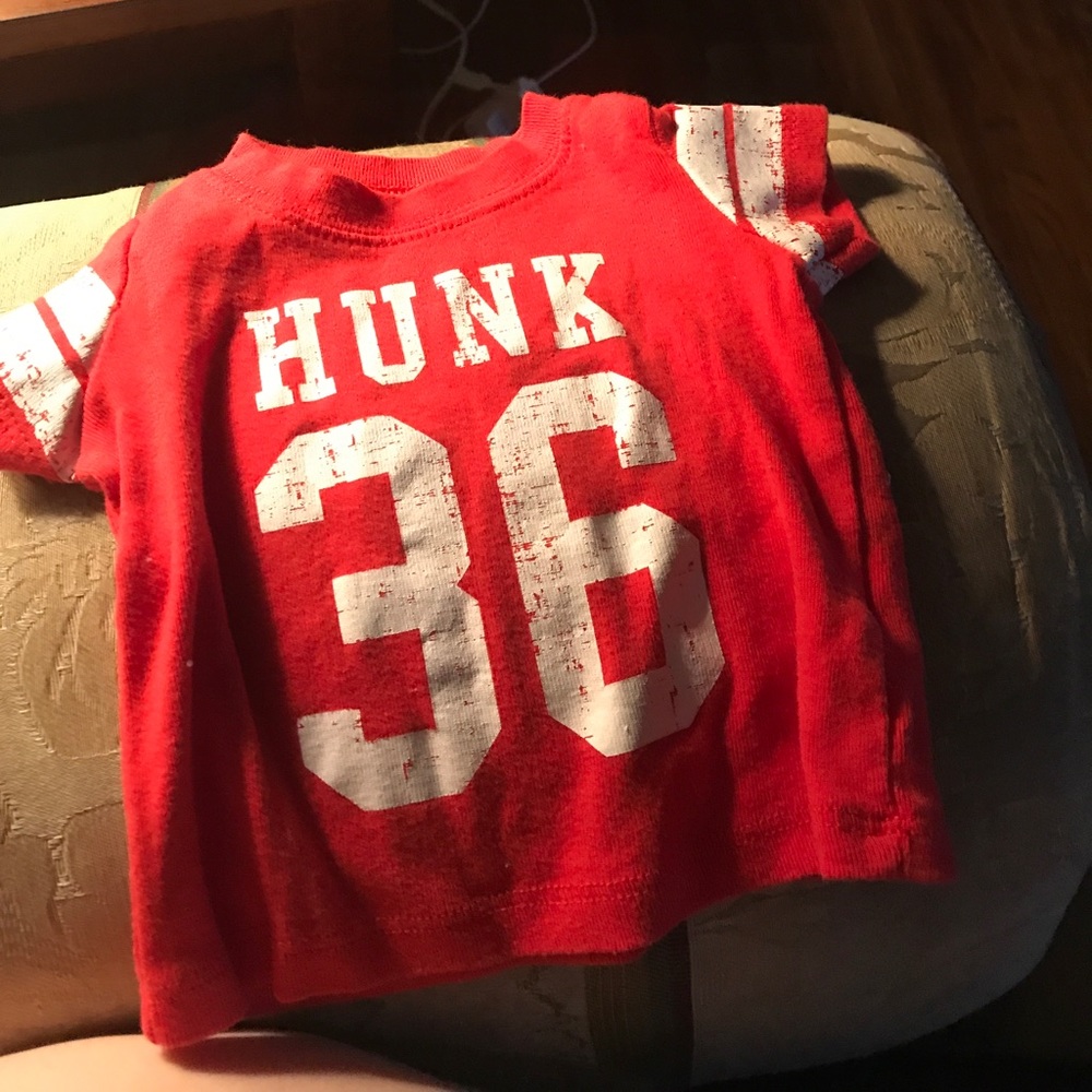 Reddish orangish hunk shirt