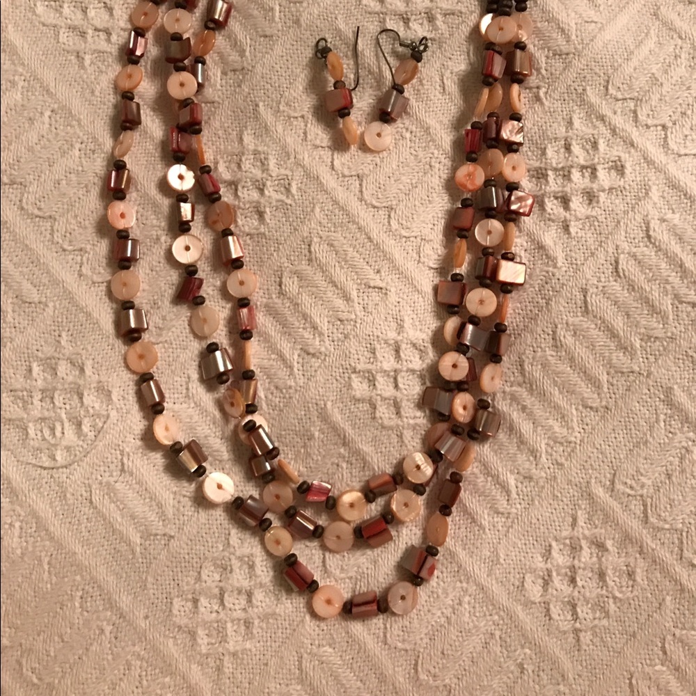 Matching necklace and earring set
