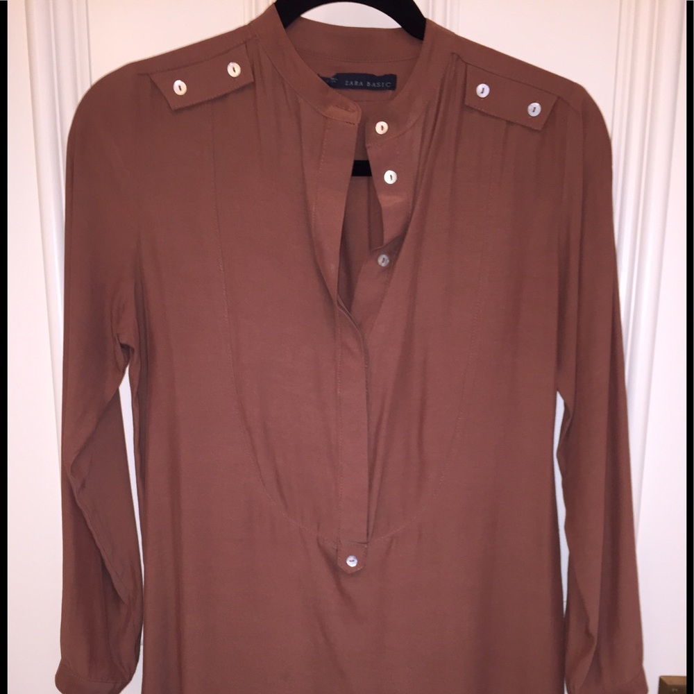 Zara Basics long sleeve button shirt