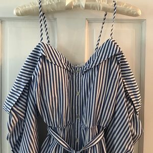 Off the shoulder shirt dress by Bardot