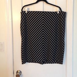 Lane Bryant Ponte Black & White Pencil Skirt