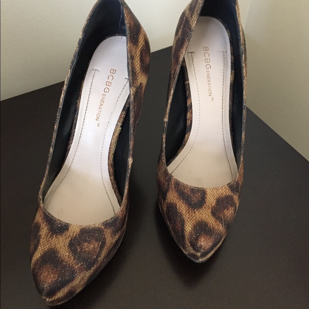 BCBG Diamond Leopard heels