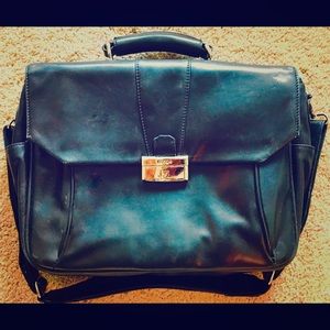 Bosca Old Leather Flapover Briefcase