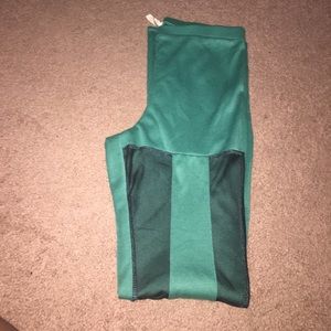 Mesh green jeggings