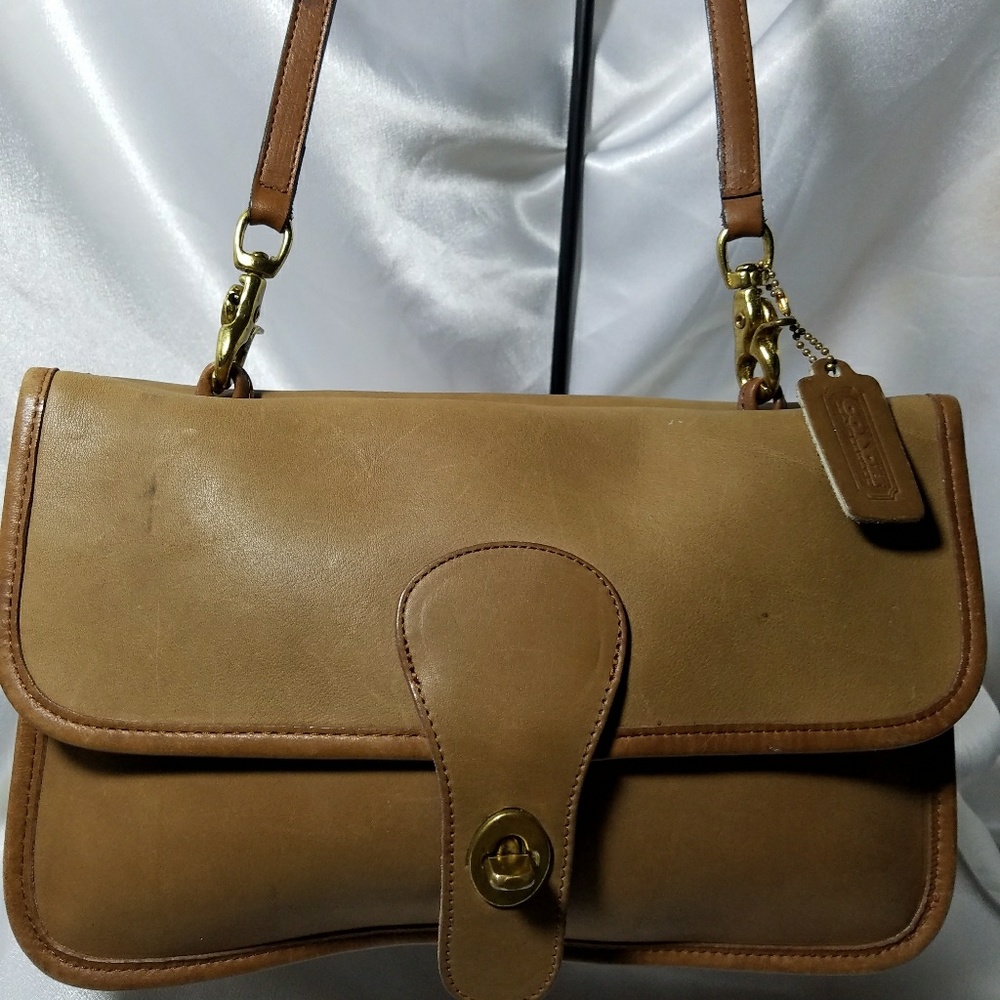 Bonnie Cashin Coach Putty Leather Twin Clutch Bag - Picture 2 of 8