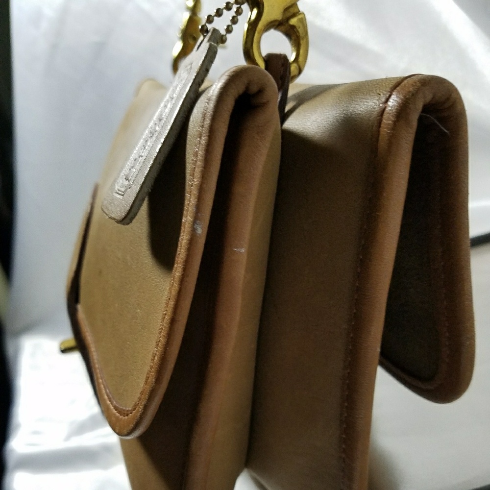 Bonnie Cashin Coach Putty Leather Twin Clutch Bag