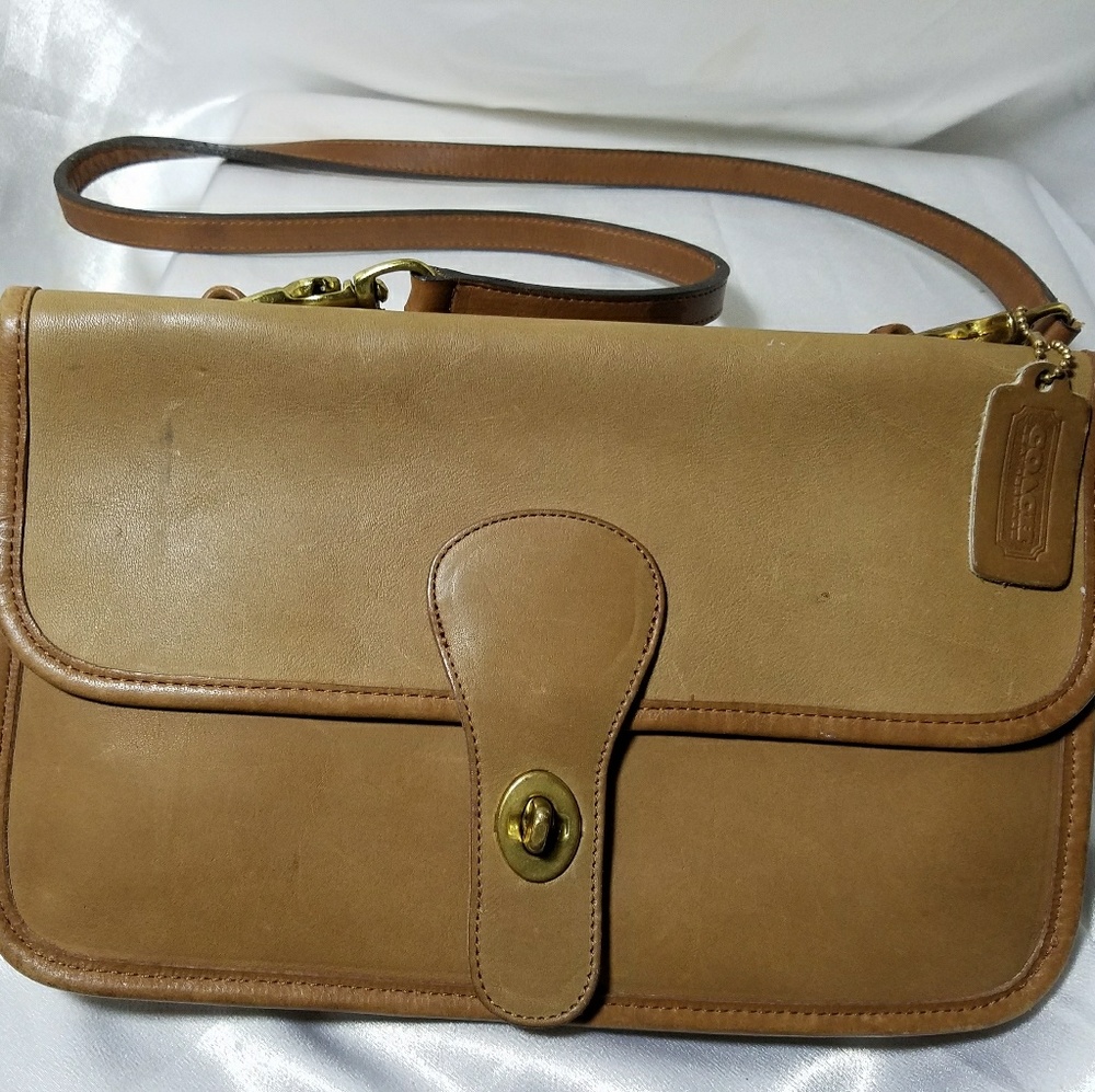 Bonnie Cashin Coach Putty Leather Twin Clutch Bag - Picture 7 of 8