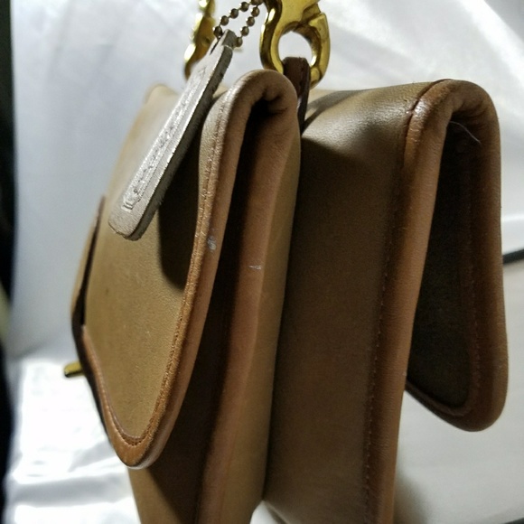 Coach Handbags - Bonnie Cashin Coach Putty Leather Twin Clutch Bag