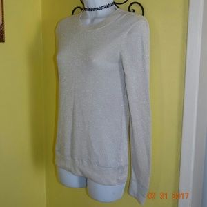 Joe Fresh White Silver Sweater